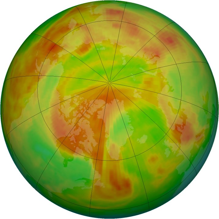 Arctic ozone map for 21 May 1987